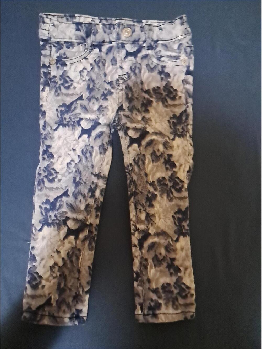 7 For All Man Kind Baby Size‎ 24m Floral Denim Jeans , Skinny